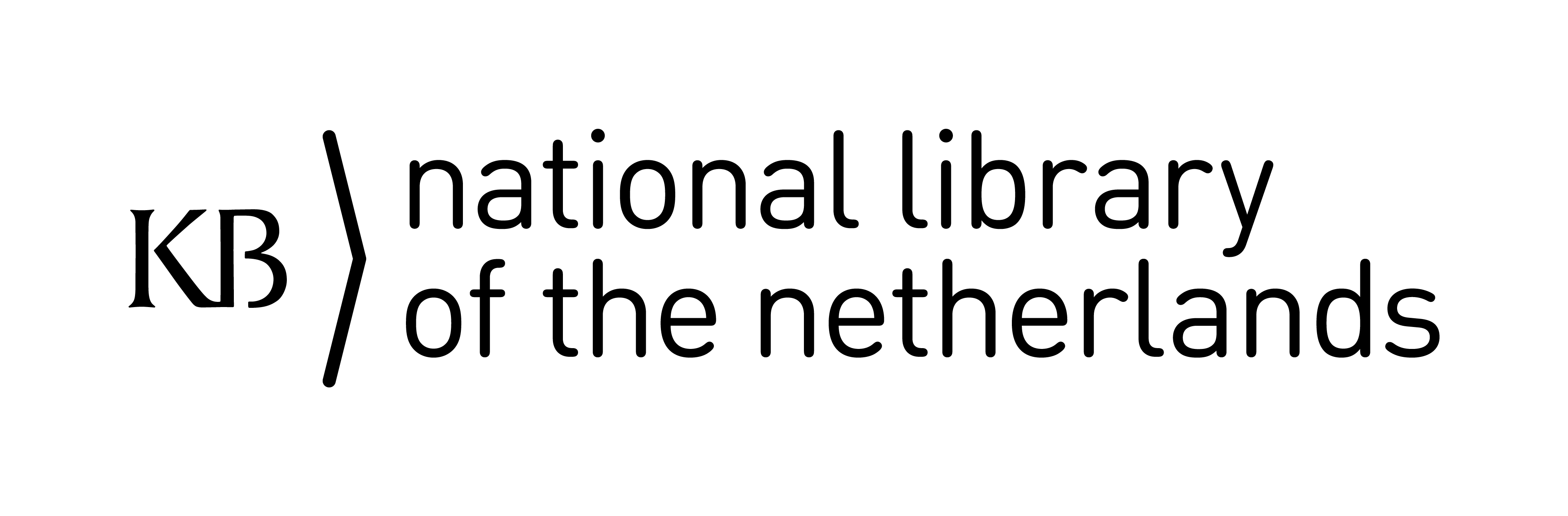 Logo of the KB, the national library of the Netherlands
